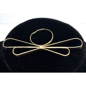 Womens VTG Gold Large Bow Costume Ring Size 7.5 As Is Vintage Jewelry